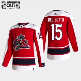 Columbus Blue Jackets Michael Del Zotto 15 2020-21 Reverse Retro Authentic Shirt - Kinderen